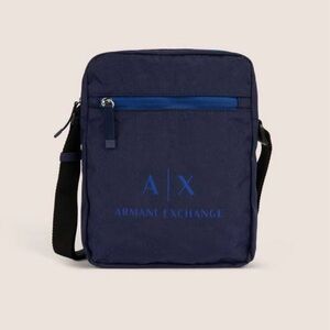 ARMANI EXCHANGE Men Shoulder Bag Logo Crossbody Camera Purse Unisex Blue Navy